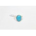 Unisex Sterling silver 925 blue turquoise Stone Ring Size 22 A 93
